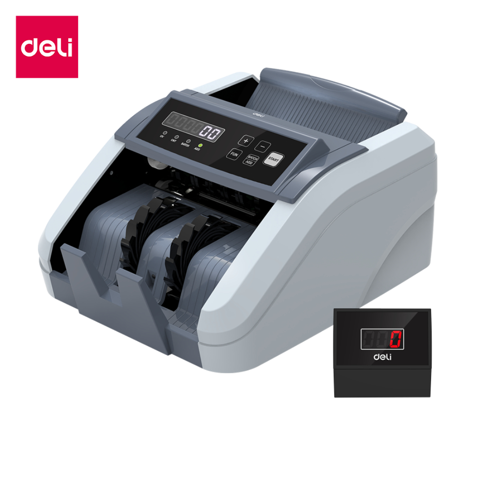 Deli เครื่องนับเงิน จอดิจิตอล เครื่องนับแบงค์ รองรับหลายสกุลเงิน  การตรวจสอบธนบัตร Bill Counter