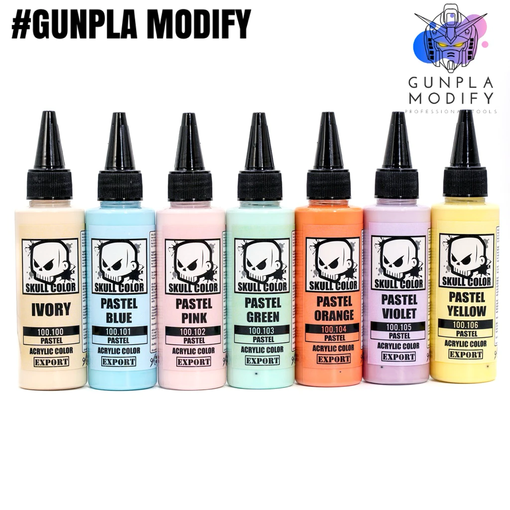 SKULL COLOR สีอะคริลิค ผสมสำเร็จ (สีพาสเทล) 60 ml