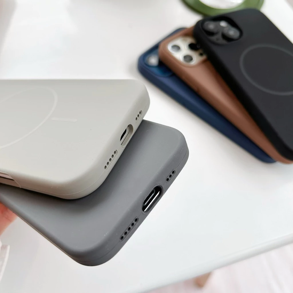 ใหม่ งานกำมะหยี่ เคสซิลิโคนชาร์จไร้สายวงแหวนแม่เหล็ก for iPhone11'12'13'14'15'16'PRO'MAX 7plus 16promax 15Promax 16plus thumbnail 10