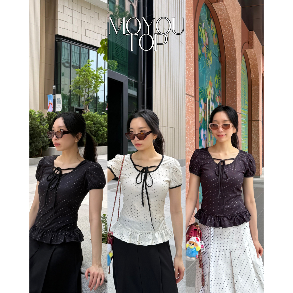 UIUI | MOYOU TOP เสื้อแขนตุ๊กตาลายจุด