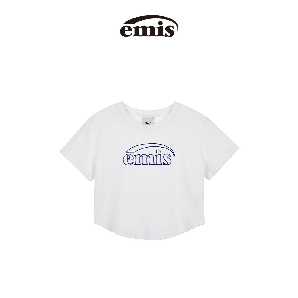 EMIS - CHAIN STITCH T-SHIRT (BEIGE/RED , WHITE/BLUE)