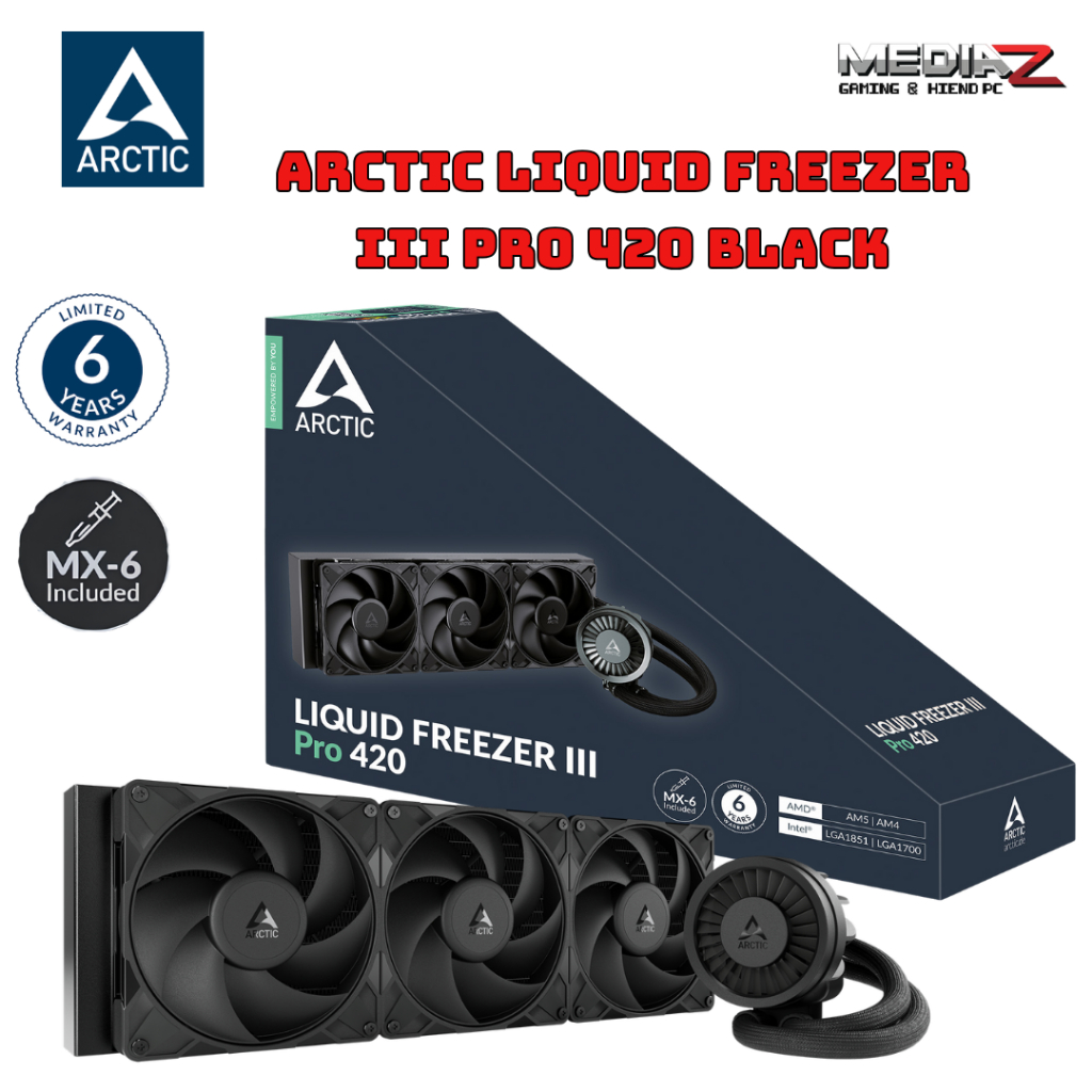 ARCTIC LIQUID FREEZER III PRO 420 BLACK  (CPU LIQUID COOLER / ชุดน้ำความร้อนซีพียู)