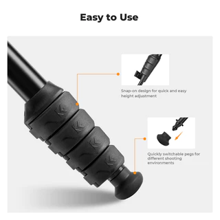 ไม้Monopod K&F Model MS16 Tripod, 5 Sections, Aluminum alloy