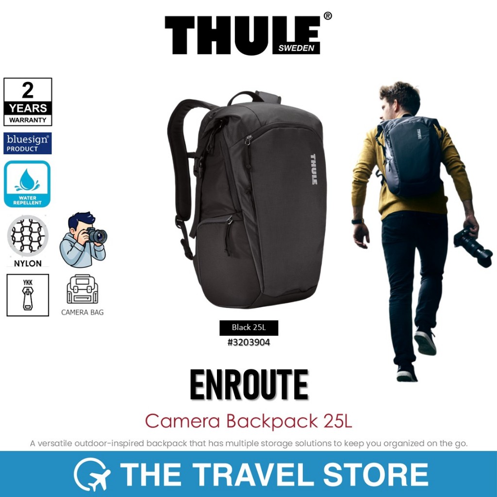Thule ENROUTE Camera Bag 25L  กระเป๋ากล้อง DSLR, Mirrorless สำหรับ YouTuber และ Vlogger