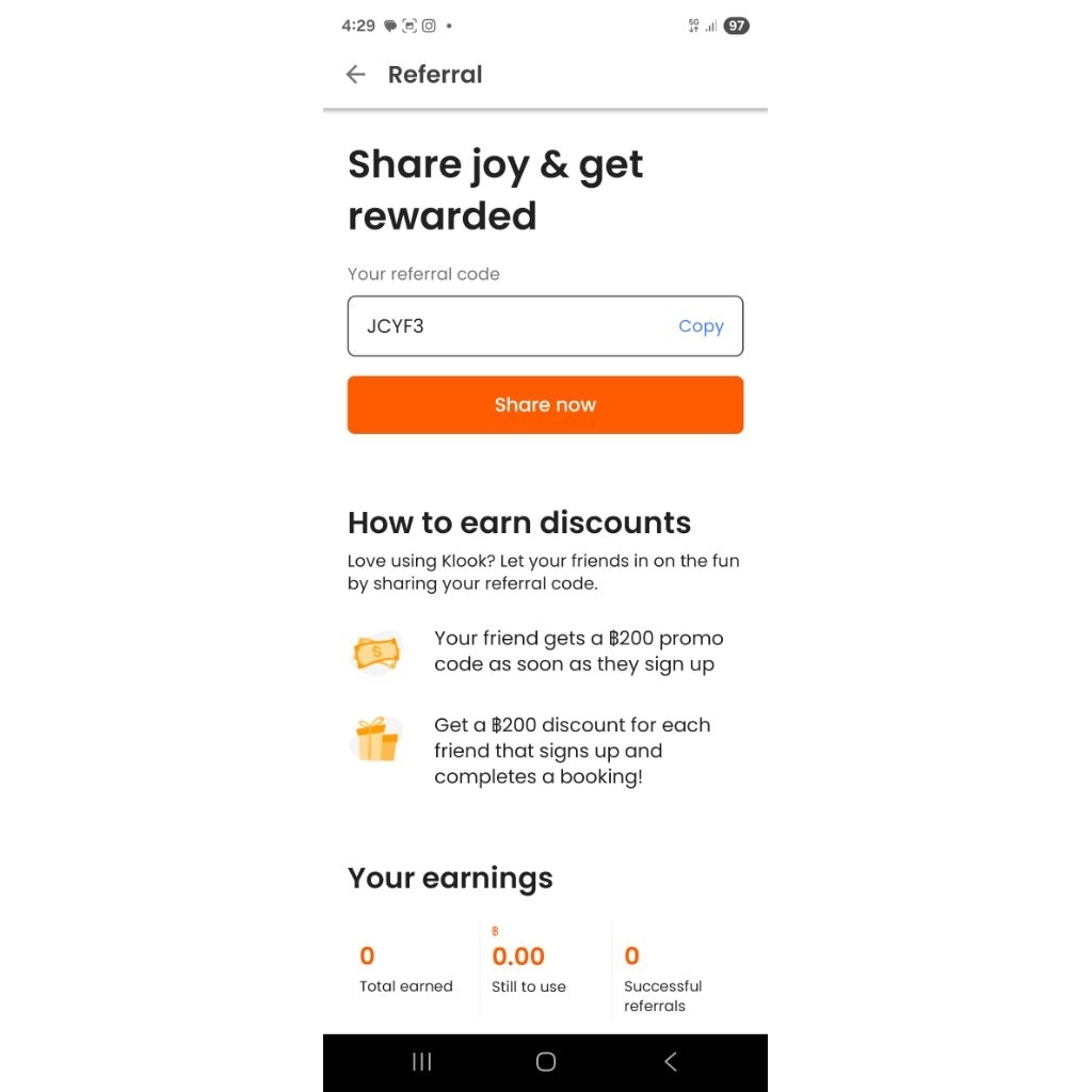 Klook referral friend code ชวนเพื่อน รับส่วนลด 200 บาท