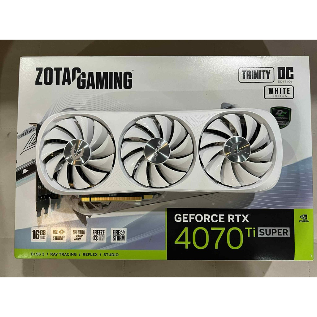 (มือสอง)Zotac gaming trinity white RTX 4070ti super ครบกล่อง ใช้งานปกติ