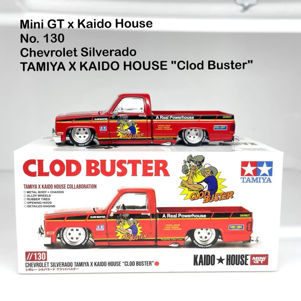 Mini GT 1/64📌No.130 (Kaido House)📌Chevrolet Silverado TAMIYA x KAIDO HOUSE "Clod Buster"