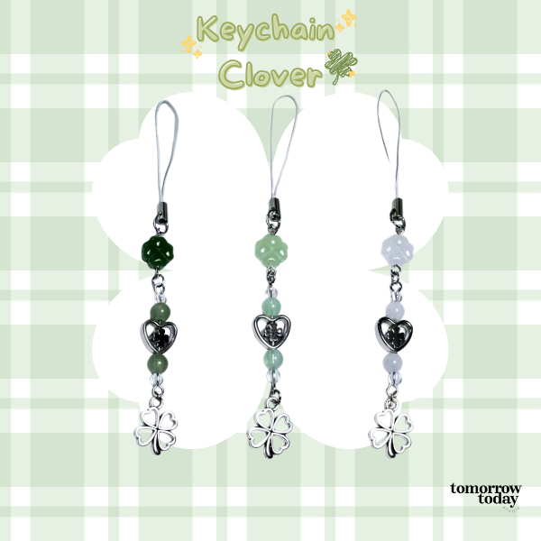 Keychain Clover 🍀 พวงกุญแจลูกปัดใบโคลเวอร์