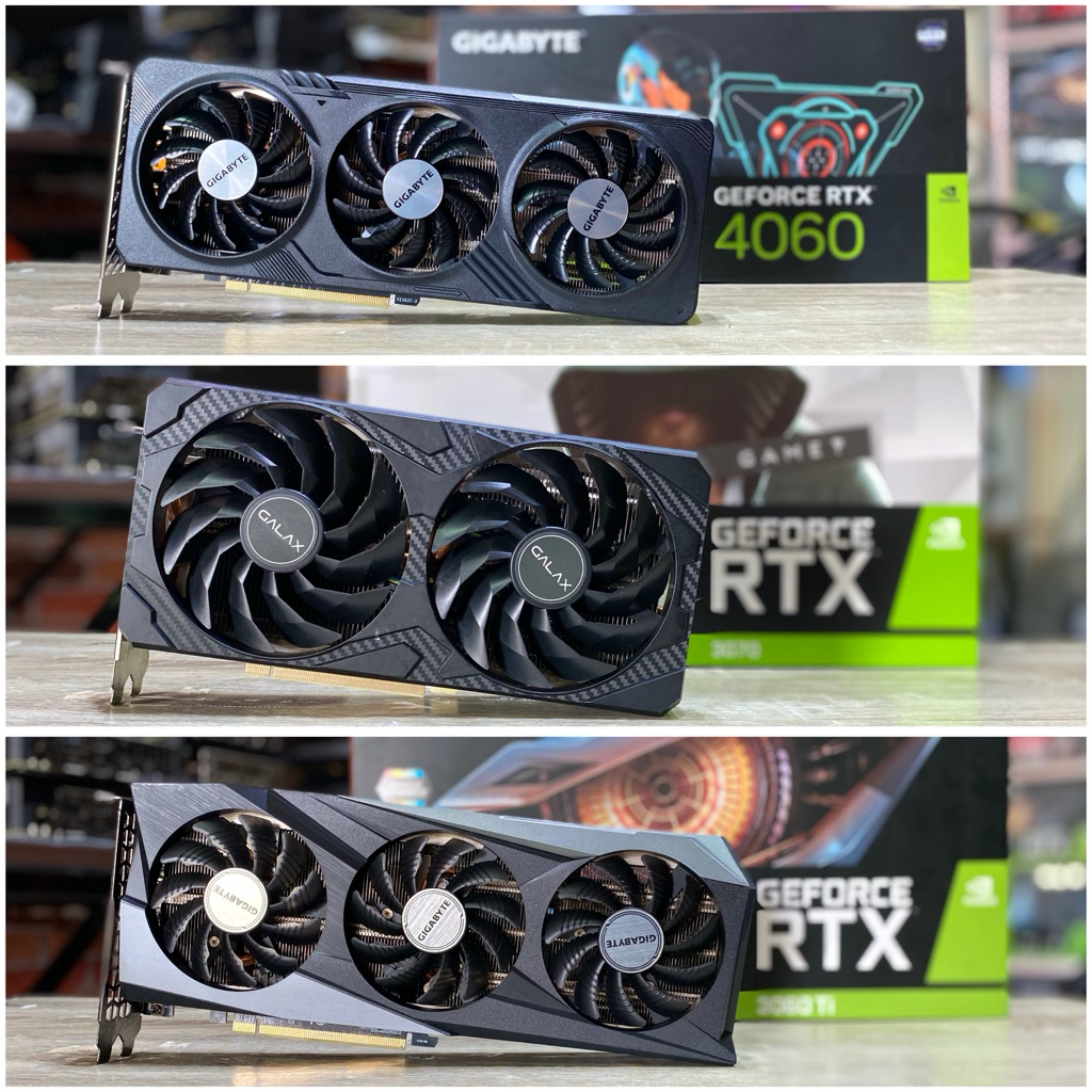การ์ดจอ VGA GIGABYTE RTX 2060S / 2070 / 3050 8GB / 3060TI 8GB / 3070 / 3070TI / 4060 มือสองสภาพสวย