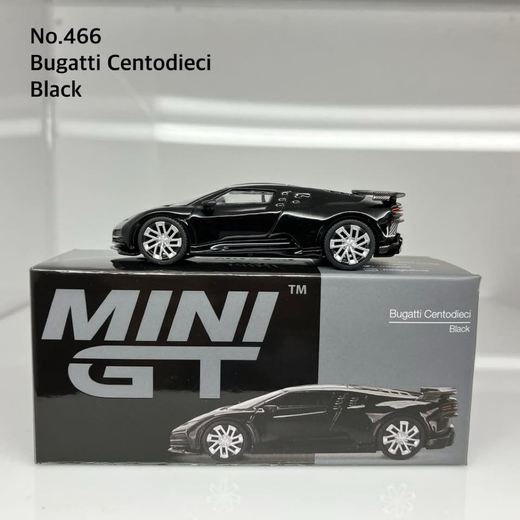 Mini GT No.466-L Bugatti Centodieci Black