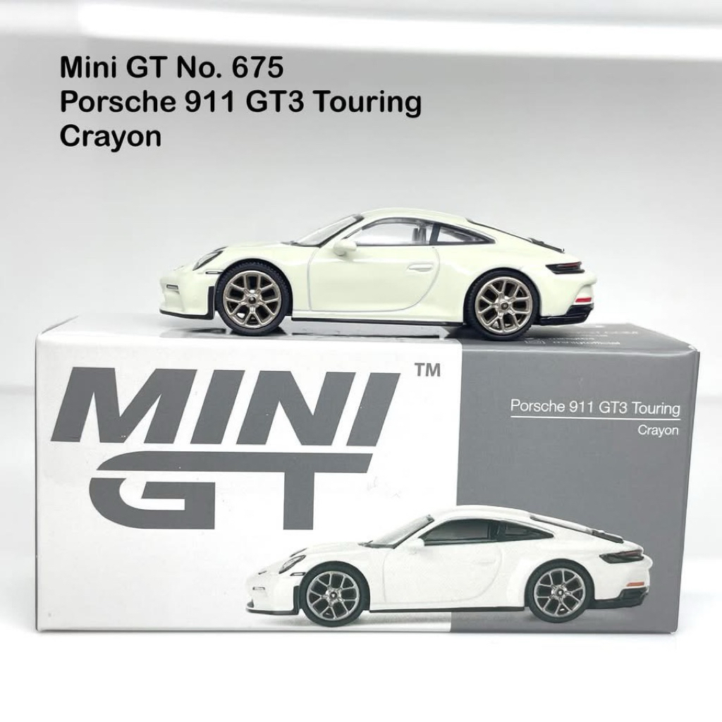 Mini GT 1/64📌No.675📌 Porsche 911 (992) GT3 Touring Crayon RHD