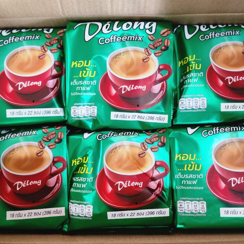 กาแฟ เดอลอง 3in1 (ถุงเขียว)หอมเข้มของดีพัทลุง​ (1 ถุงบรรจุ​ 22  ซอง)​ - รูปที่ 2