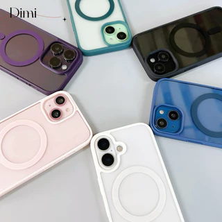 case 16Promax เคสอะคริลิคชาร์จได้ ขอบสี เปิดเลนส์กล้อง งานกล่องขาว สำหรับ for iPhone16 16Pro 16Promax i16 Pro max 16plus