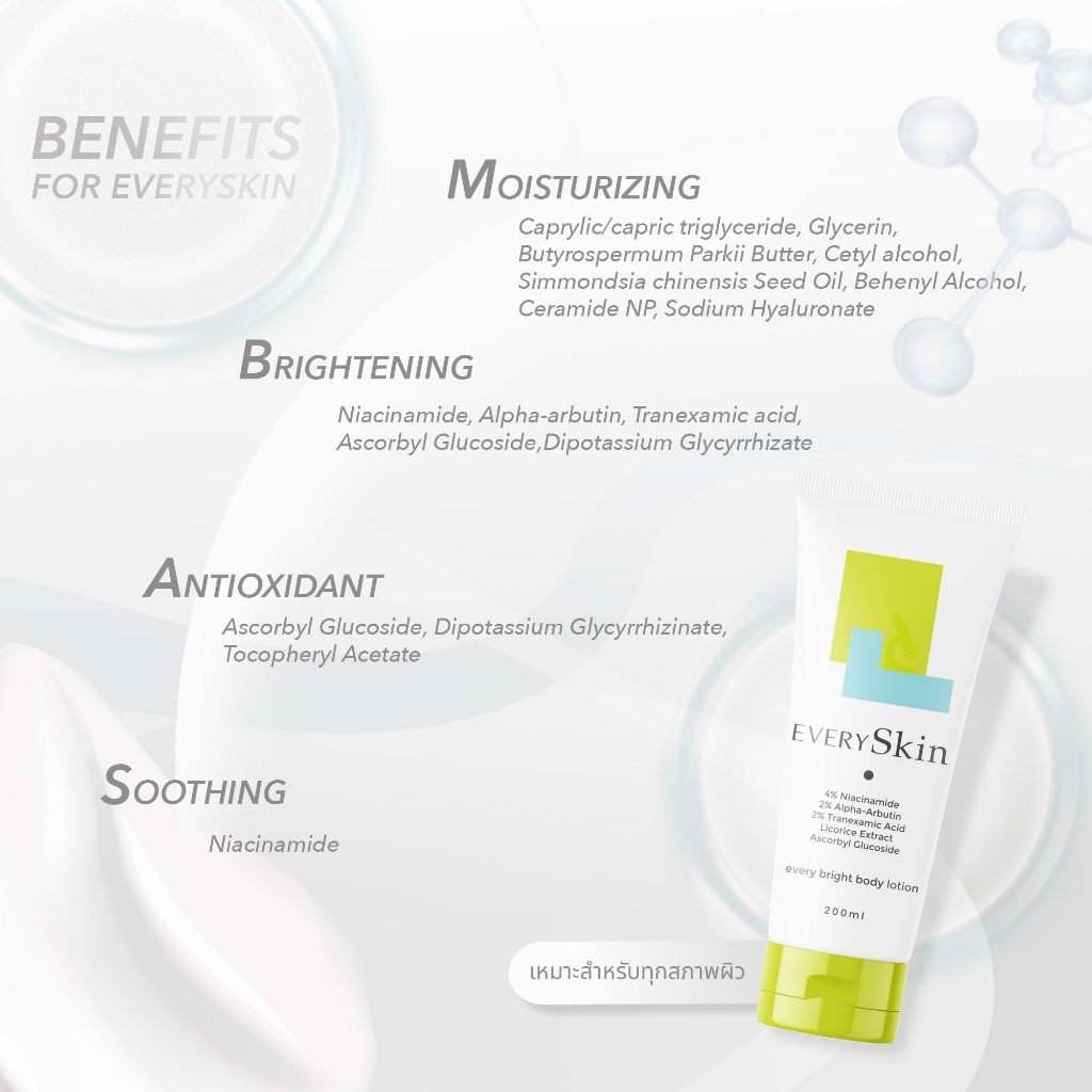 [เช็ทโลชั่น Skin Cycling] EverySkin Every Bright +  Every Glow AHA BHA PHA + Every Age-Defy Retinol Body Lotion - รูปที่ 3