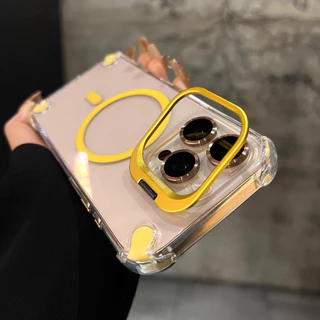 เกราะมุมพร้อมขายึดตั้งได้ Magnetic Case For iPhone 17 ProMax 15 Plus 14 Pro เคสไอโฟน เคสกันกระแทก