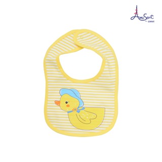 Amusantผ้ากันเปื้อนเด็กอ่อน ลายบล็อคไม้ตัวต่อสีแดง EH5K60