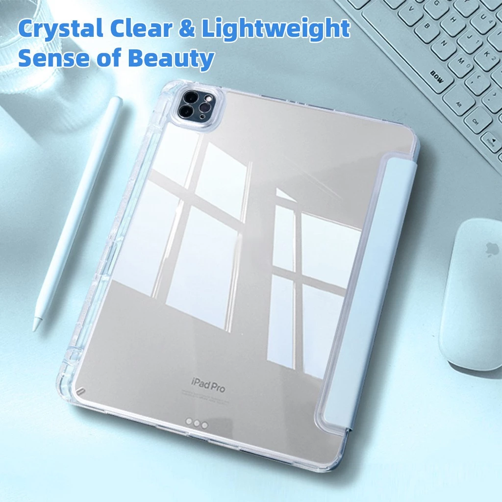 GOOJOODOQ เคสไอแพด เคส Ipad แบบพับได้ 5in1 มุมมองหลายมุมช่องเสียบปากกาป้องกันการสูญหายฝาครอบ Tpu thumbnail 5