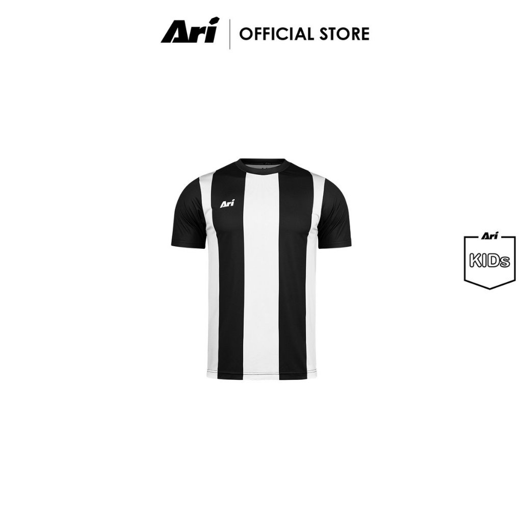 ARI KIDS ADEPT STRIPES TEAM JERSEY - BLACK/WHITE (AAP2924-01) เสื้อฟุตบอล เด็ก อาริ ADEPT STRIPES สีดำขาว