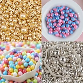 เม็ดน้ำตาลตกแต่งเค้ก น้ำตาลแต่งเค้ก​ เม็ดมุกแต่งเค้ก​(แบ่งขาย 25 กรัม)