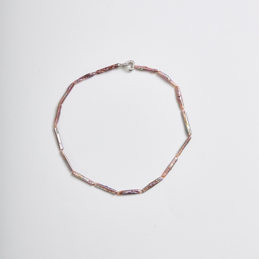 Pearlistic Twilight Wands Violet Biwa Pearl Necklace สร้อยคอไข่มุกน้ำจืดทรงแท่งบิวะสีม่วง