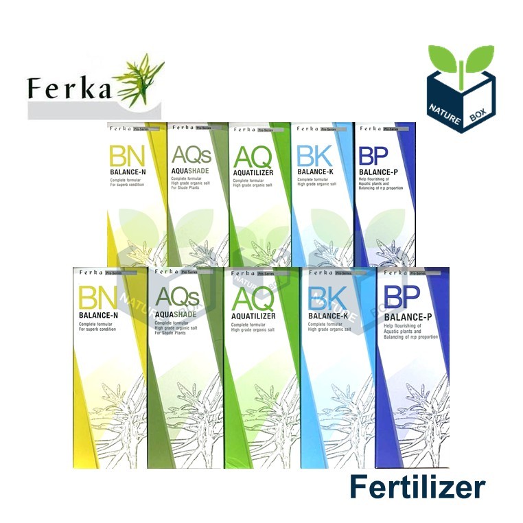 Ferka Fertilizer Balance-K Aquatilizer Aquashade Balance-N BK AQ AQs BN เฟอร์ก้า ปุ๋ย สำหรับตู้ไม้น้