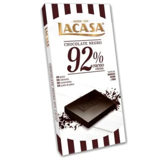 ลาคาซ่า ดาร์กช็อกโกแลตบาร์ 92% ขนาด 100 กรัม - 92% Dark Chocolate Bar 100g Lacasa brand