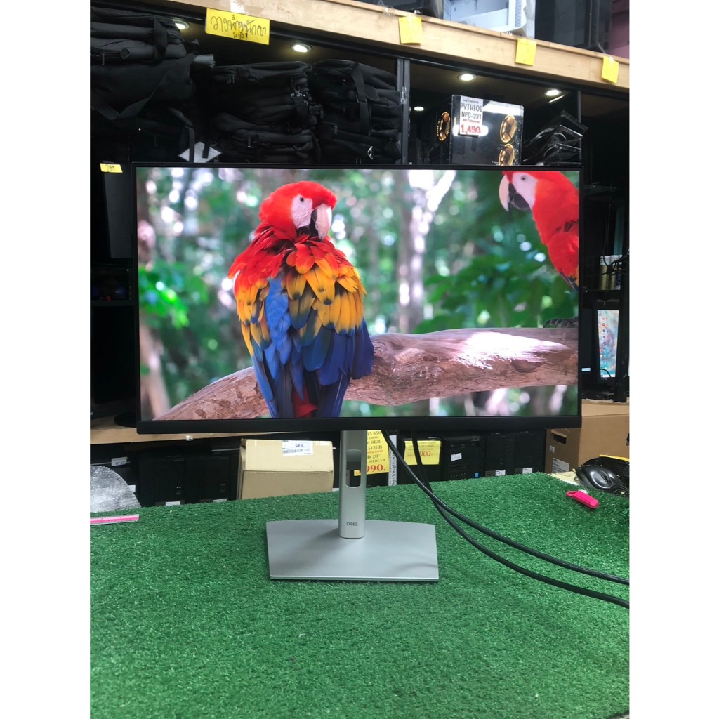 DELL หน้าจอคอมพิวเตอร์ รุ่นP2422H จอไร้ขอบ ภาพIPSภาพสีสวยสีตรง ขาปรับหมุนสูงต่ำได้ สินค้ามือสอง