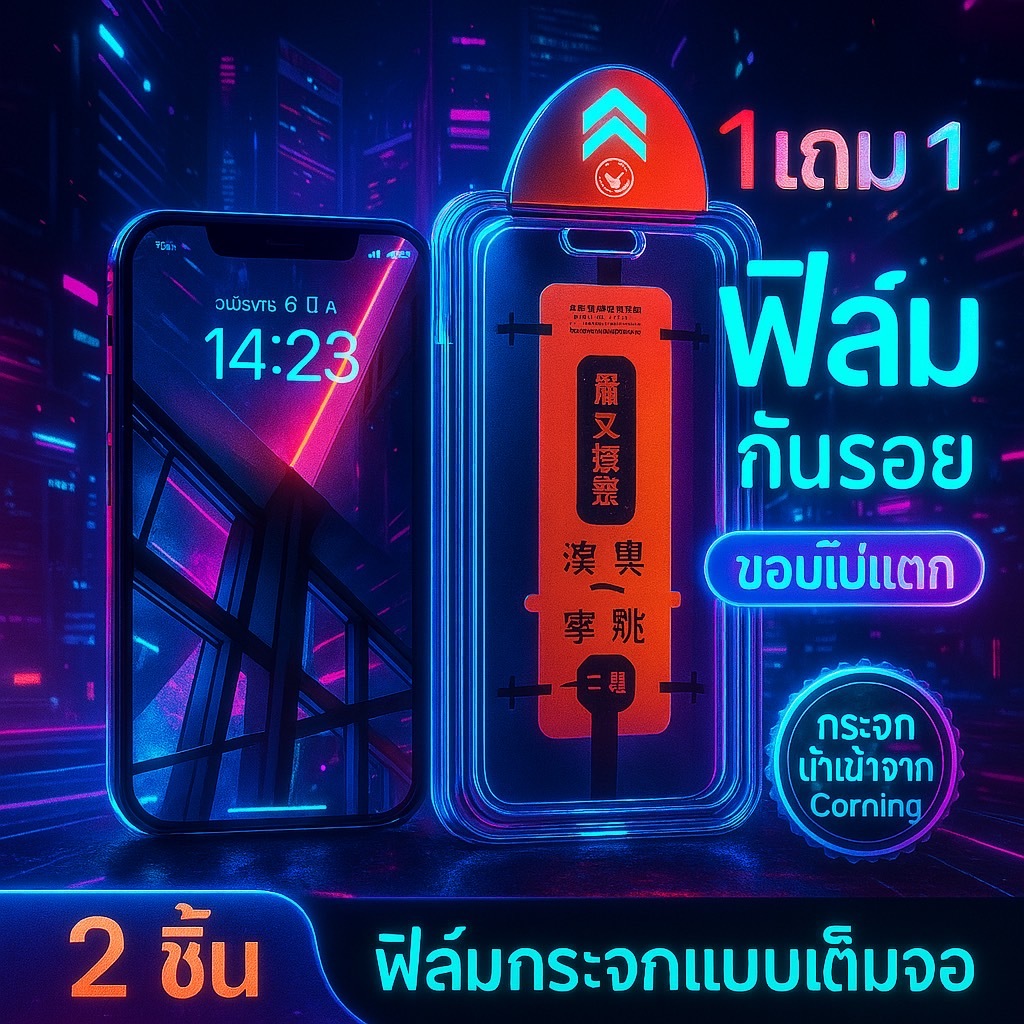 ยอดขายอันดับ 1 ติดเองได้ง่ายเพียงแค่วางแล้วดึงฟิล์มกระจกไอโฟน for IPhone 16/15ProMax X XR XS Max 11 12 13 14 15 16 Plus