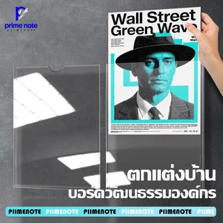 ป้ายอะคริลิคติดผนัง A3/A4/A5 แนวตั้ง-นอน ใช้ซ้ำได้ ไม่ต้องเจาะผนัง ป้ายชื่อ สำหรับร้านค้า อฟฟิศ