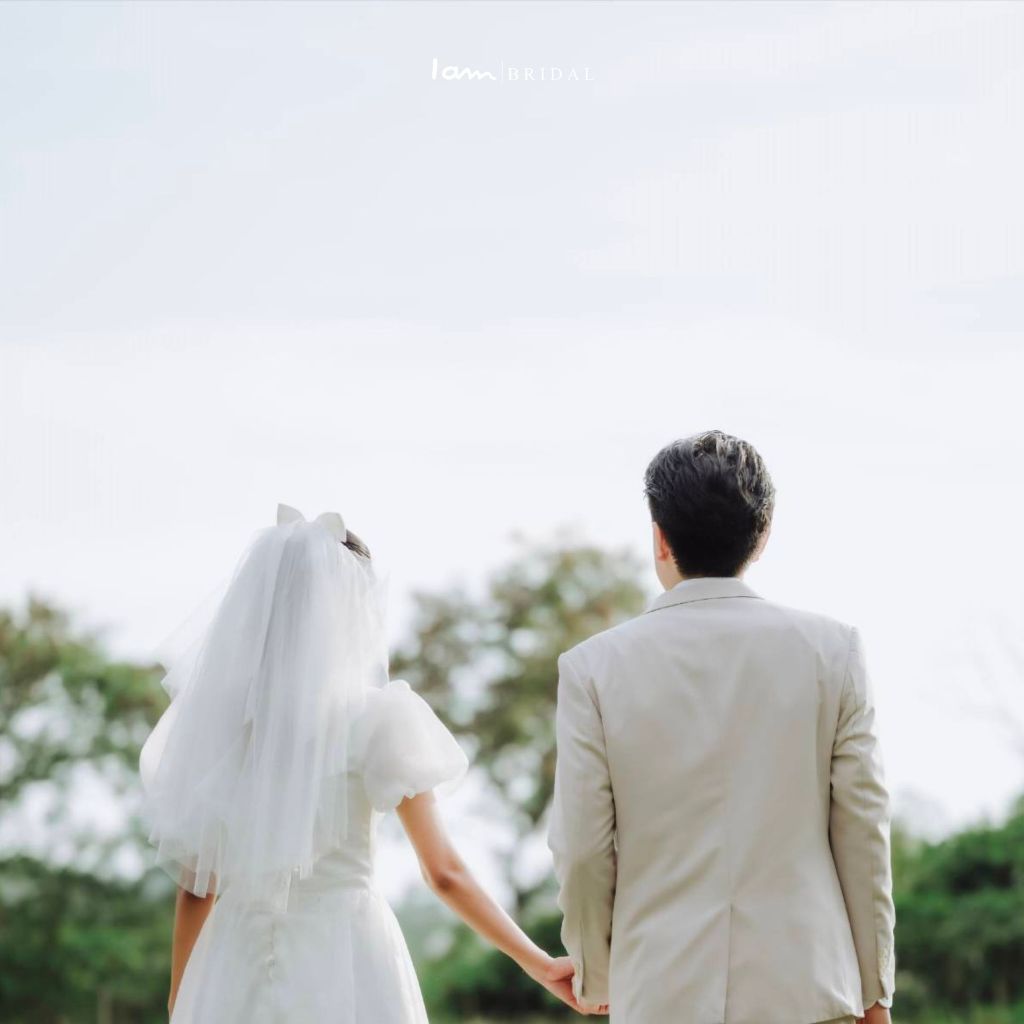 เวลเจ้าสาวรุ่น :  Basic fufu bow veil - ความยาวกลางหลัง-เอว (พร้อมส่ง) งานตัดของทางร้านเอง (ไม่ใช่งานจีน) - รูปที่ 5