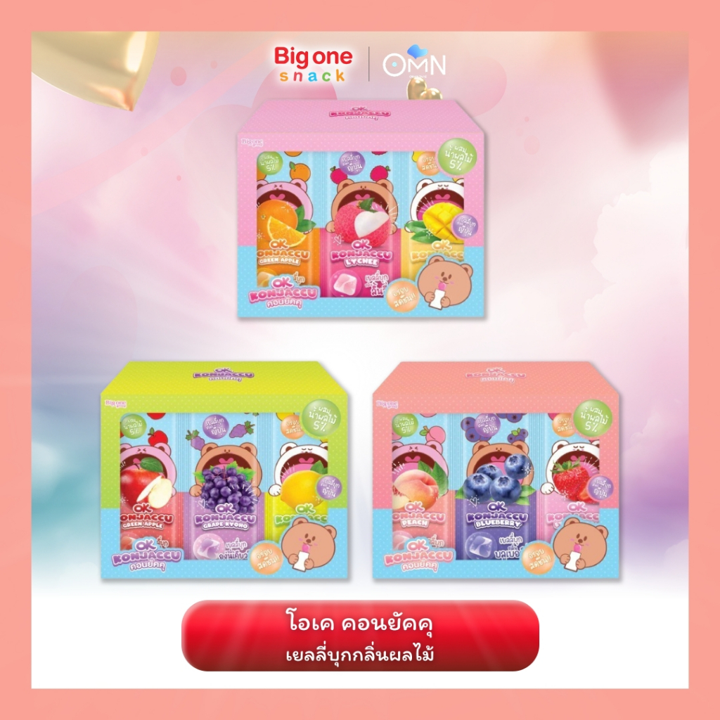 โอเค คอนยัคคุ เยลลี่บุกกลิ่นผลไม้ [OK Konjaccu Konjac Jelly Fruit Flavor]