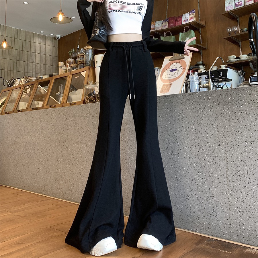 กางเกงขายาว กางเกงลำลอง เอวยืดได้ มีเชือกที่เอว ทรงหลวม#91243 - รูปที่ 5