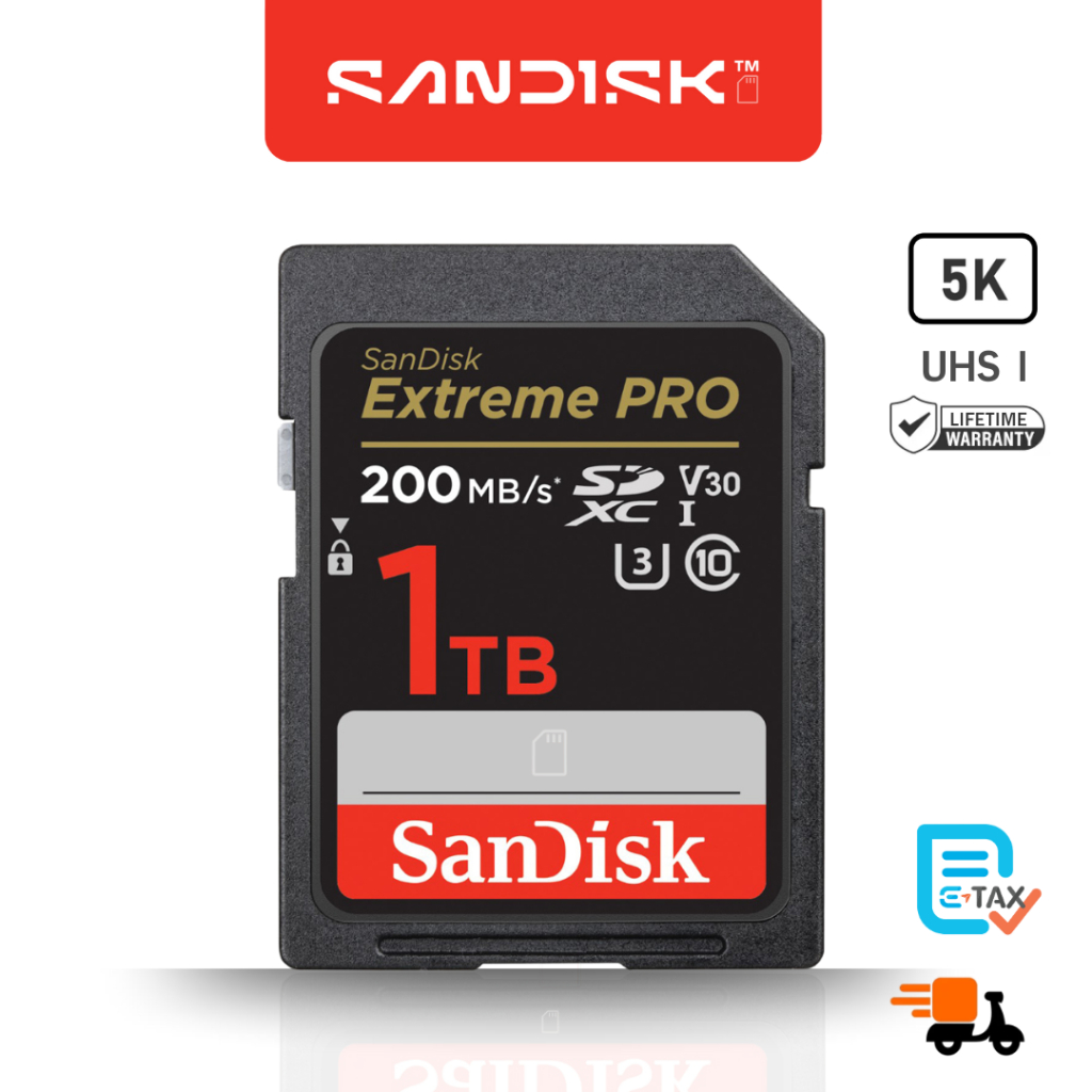 SanDisk Extreme Pro SDXC SD Card 1TB ( SDSDXXD-1T00-GN4IN ) ความเร็วอ่าน 200MB/s เขียน 140MB/s