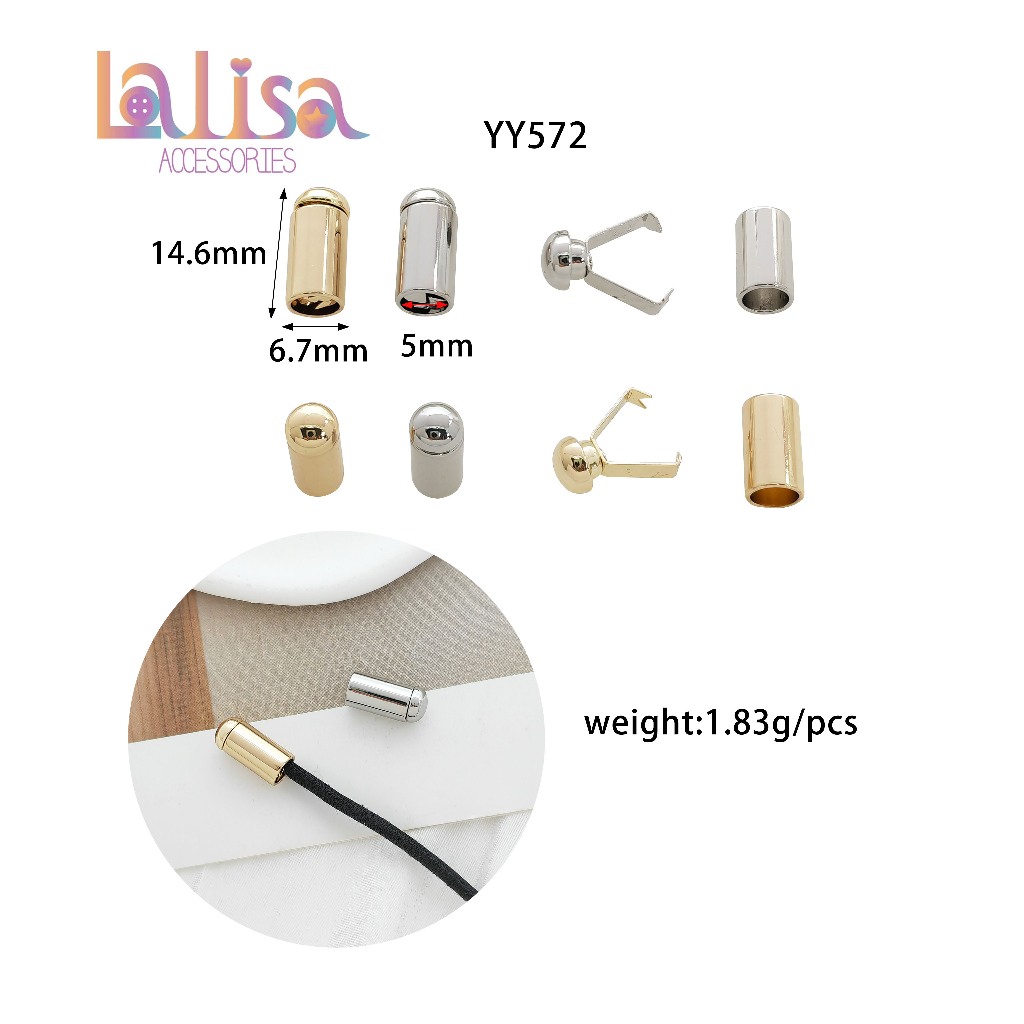 ตัวจบเชือกหัวกระสุนแม็กนั่ม alloy stopper 14.6*6.7mm YY572