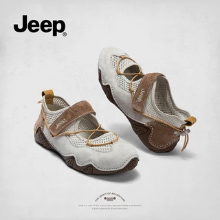 🇹🇭พร้อมส่ง🇹🇭JEEP รองเท้าแมรี่เจนผู้หญิง รุ่นใหม่ ระบายอากาศดี ไม่อับเท้า น้ำหนักเบา รองเท้าผ้าใบตาข่ายแฟชั่น