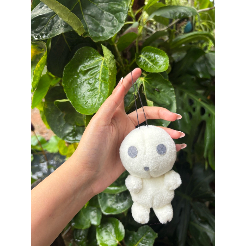 โคดามะ พวงกุญเเจ Ghibli Princess Mononoke Kodama Plush Tree Spirit Doll Soft Stuffed Toys
