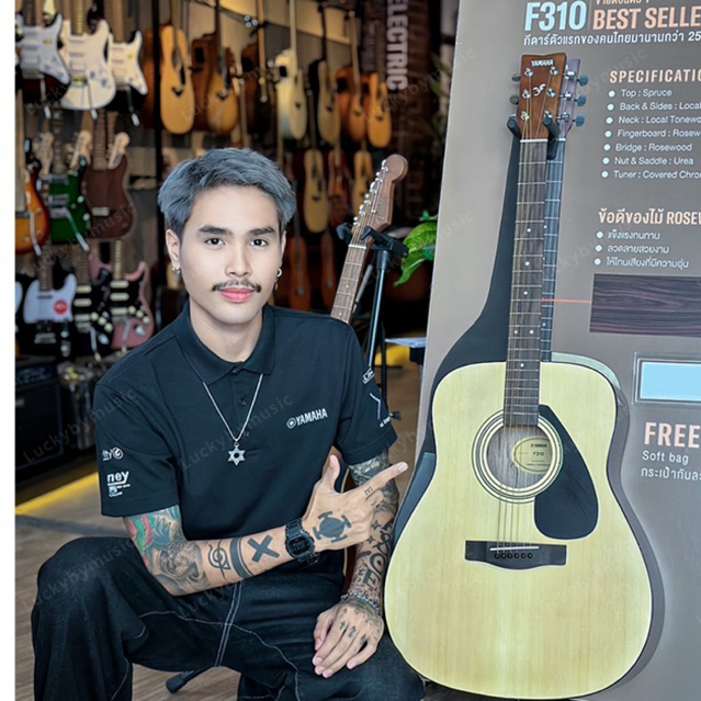 [โค้ดลด1000-📸] Yamaha F310 กีต้าร์โปร่ง -โปร่งไฟฟ้า ยามาฮ่า F-310 แถมฟรี กระเป๋าบุฟองน้ำ ปิ๊ก4อัน ใบ