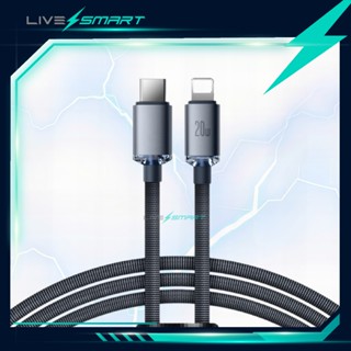 LiveSmart สายชาร์จหัวคริสตัล C to IP PD 20W สายชาร์จเร็ว USB…