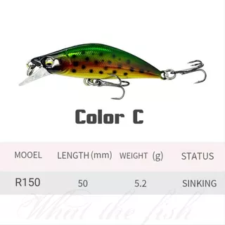 เหยื่อปลั๊ก UL Sinking 5cm 5.2กรัม เหยื่อตกปลากระสูบ R150