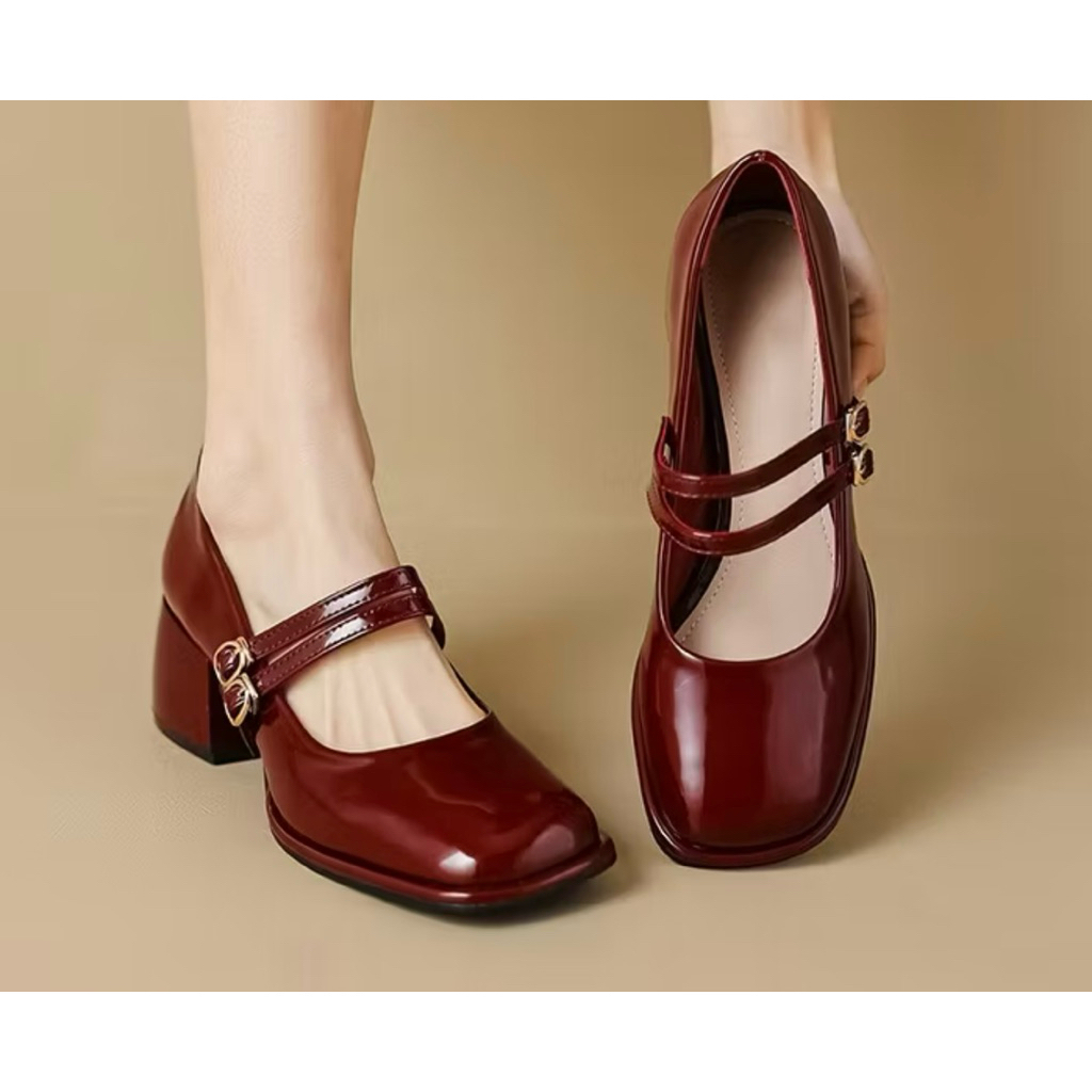 รองเท้าส้นสูง Mary Jane หัวเหลี่ยม 5 ซม. ของ MOLI CAT รุ่น MOLI-4