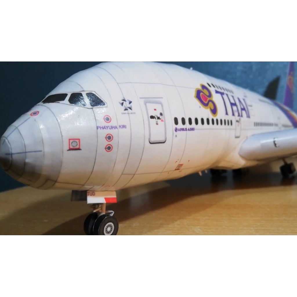 A380-800 model paper 3D โมเดลเครื่องบินกระดาษ 1:120