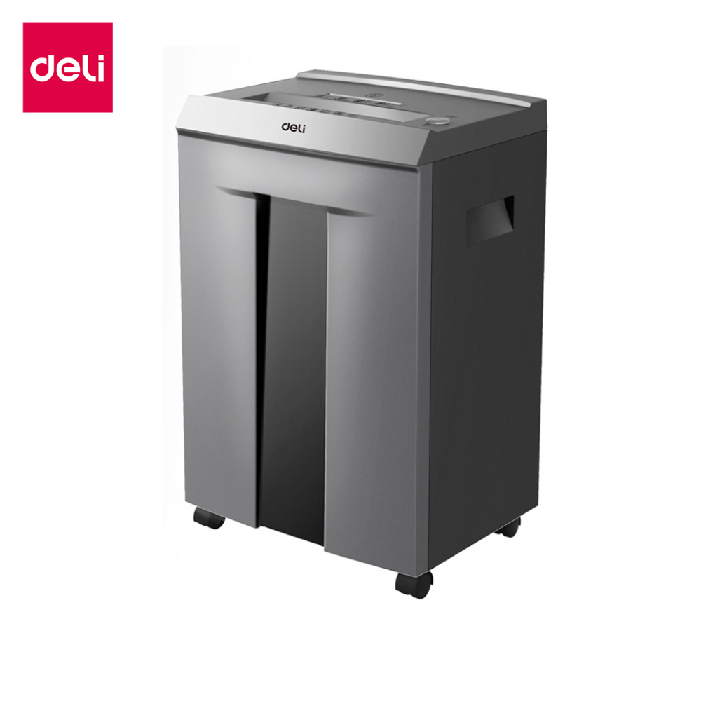 Deli เครื่องย่อยเอกสาร 30ลิตร เครื่องทำลายเอกสารA4 16 แผ่นอัตโนมัติ ย่อยระดับ4 4x40มม Paper Shredder