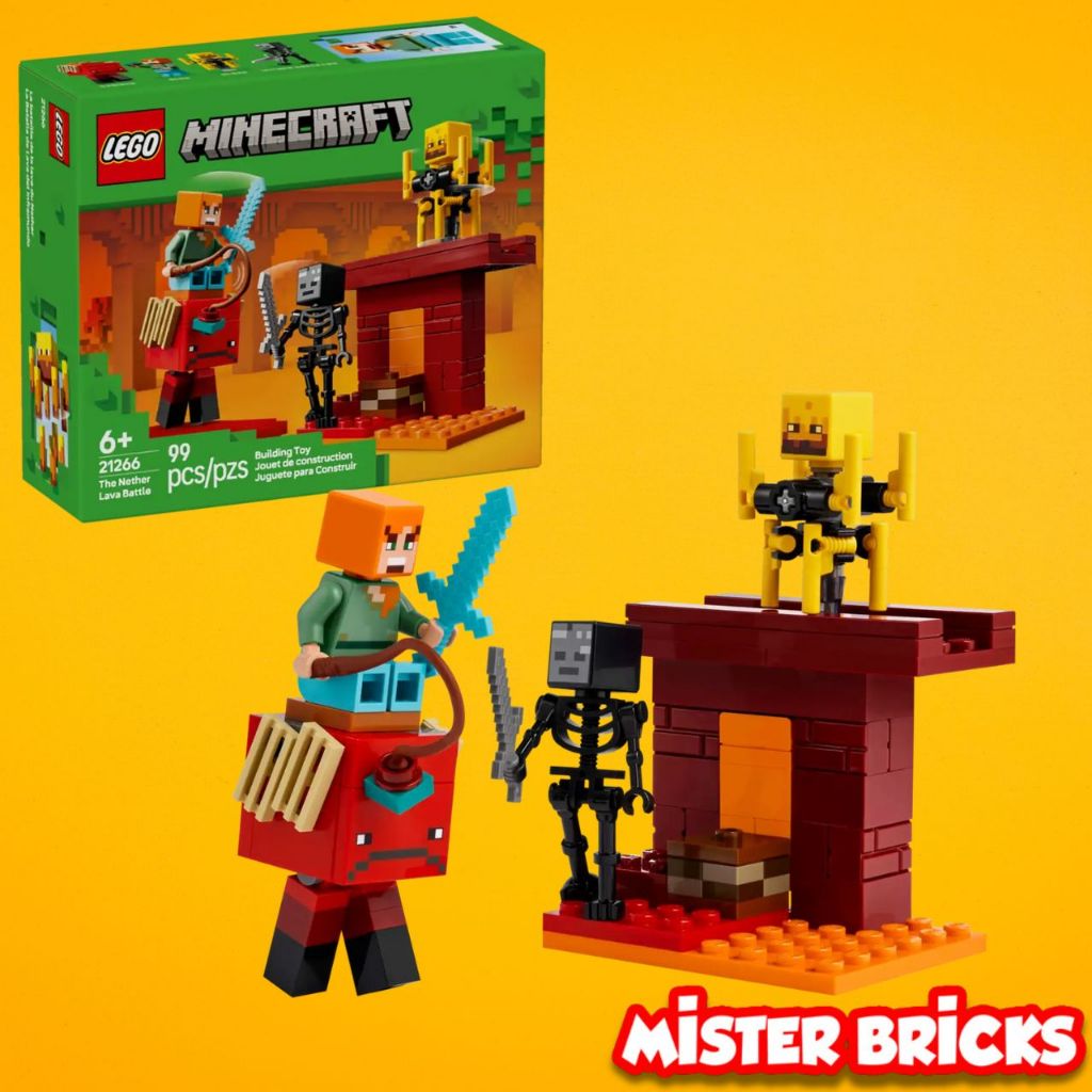 LEGO Minecraft 21266 ลาวาศึกใน Nether สู้ Blaze & Wither Skeleton | Lava Battle in the Nether