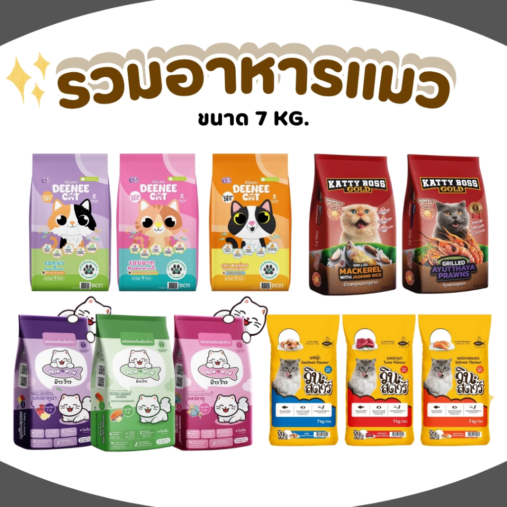 อาหารแมว ราคาถูก ประหยัด มีให้เลือกหลากหลาย อาหารเม็ด
