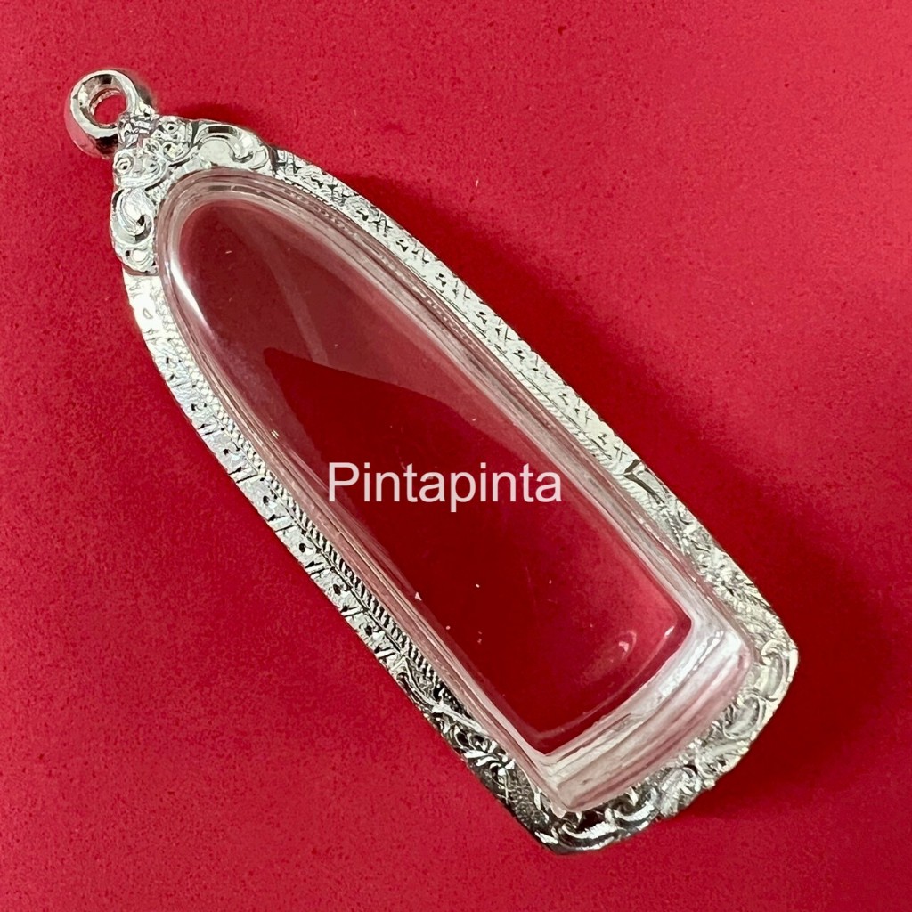 (แถมแหนบ)ตลับพระ กรอบพระ กรอบเงิน จี้ใส่พระ ตลับเงินใส่พระร่วงรางปืน พระลีลา พิมพ์กลาง - รูปที่ 2