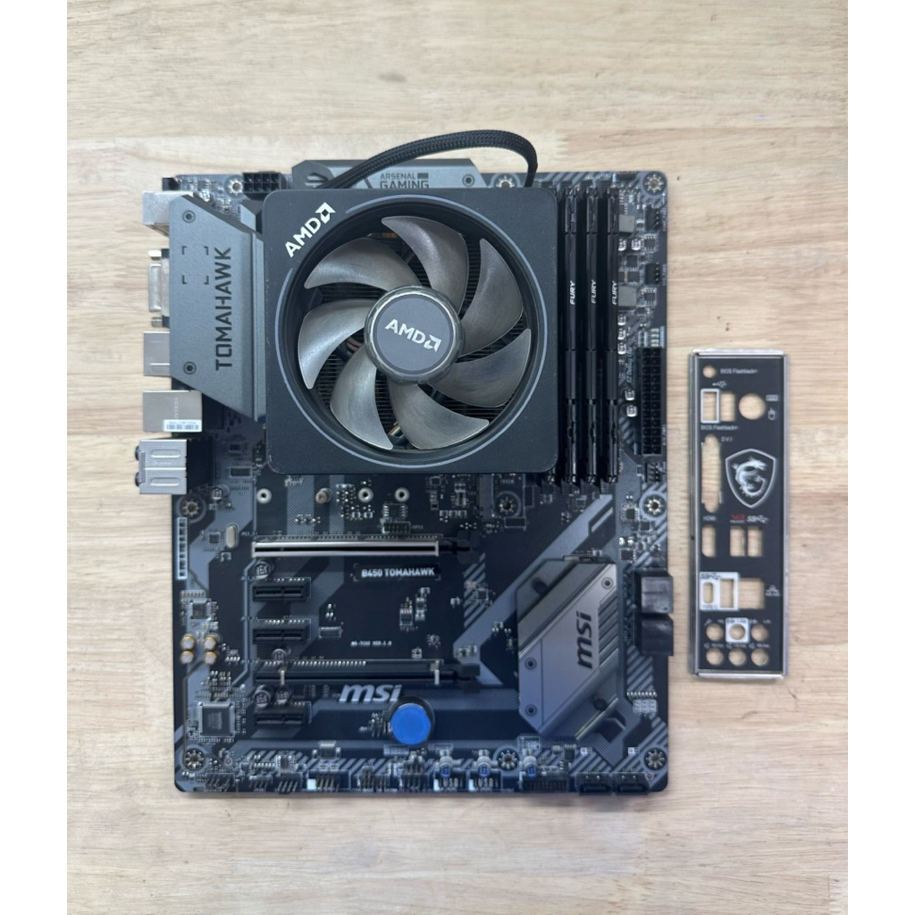 ชุด CPU R5 3400G/MB ASUS B450M GL10DH/RAM 8GB 4X2 BUS2133 [มัดรวม6ชิ้น] สภาพดี