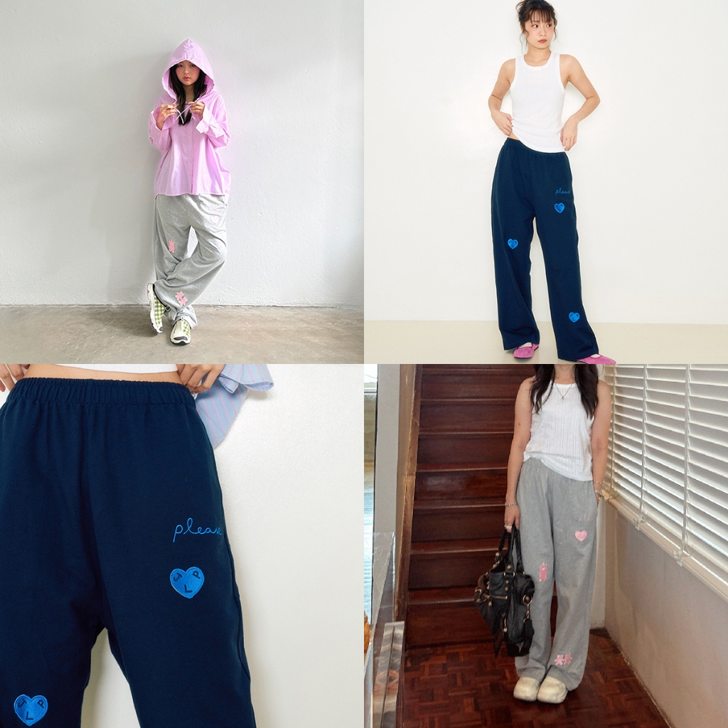 JELLYPLEASE (BASIC PIECES) PLEASE 🩵 - oversized sweatpants