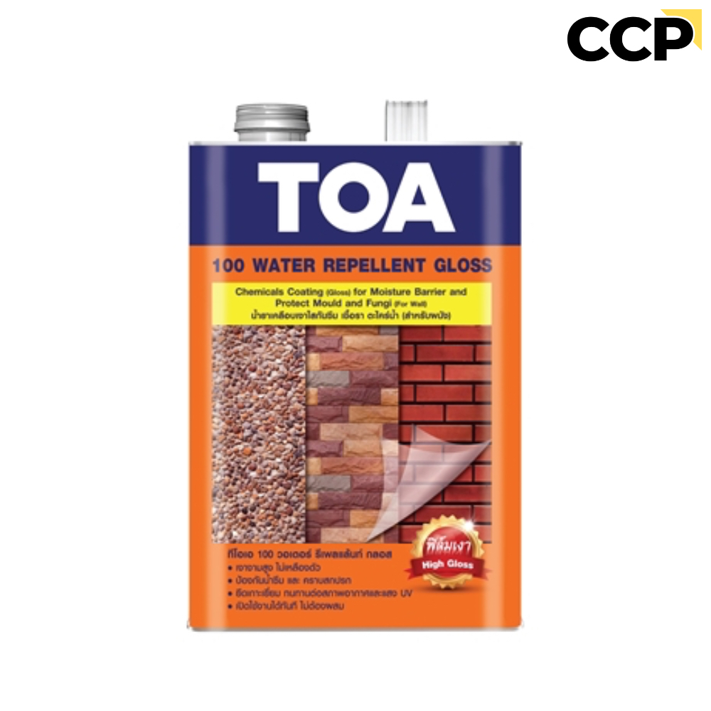 TOA 100 เคลือบเงาใส กันซึม เคลือบผนัง กระเบื้อง ปูนเปลือย TOA A100 น้ํายาเคลือบเงา