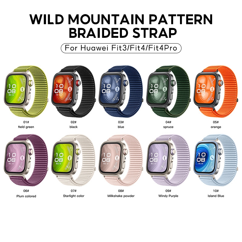 【เคส+สาย】ไนลอนสายเคเบิลสำหรับ HUAWEI Watch Fit4 Fit4Pro Smartwatch นาฬิกาสายรัด HD กรณีพีซีFor Huawei Watch Fit 4 4 Pro ราคา ถูกที่สุด ดีลบีเคเค แกลเลอรีภาพที่ 3