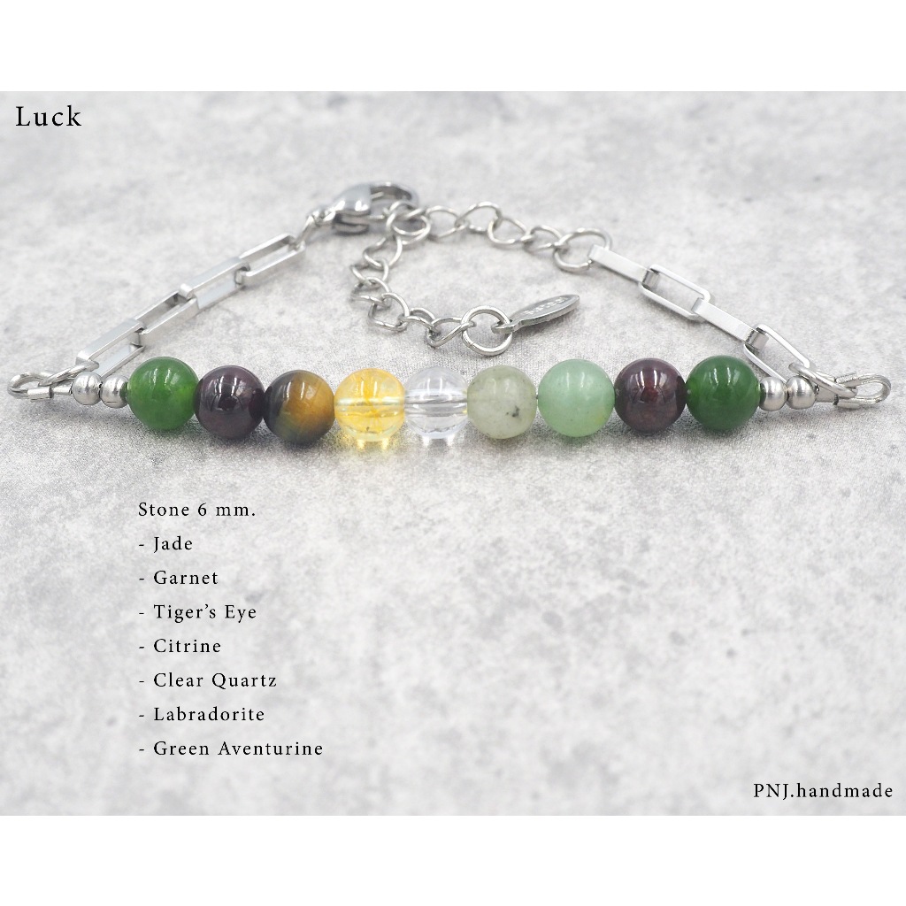 PNJ.handmade - สร้อยข้อมือหิน 9 - LUCK